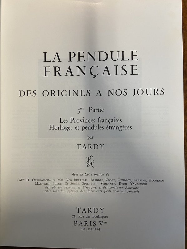 La Pendule Française - Tardy