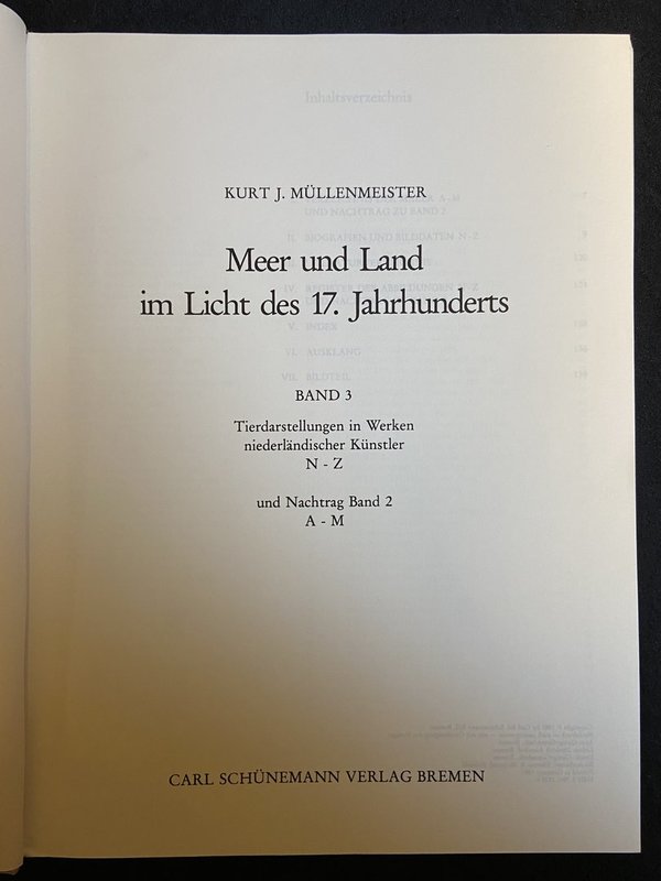 Meer und Land im Licht des 17. Jahrhunderts - Kurt J. Müllenmeister - 3 boeken