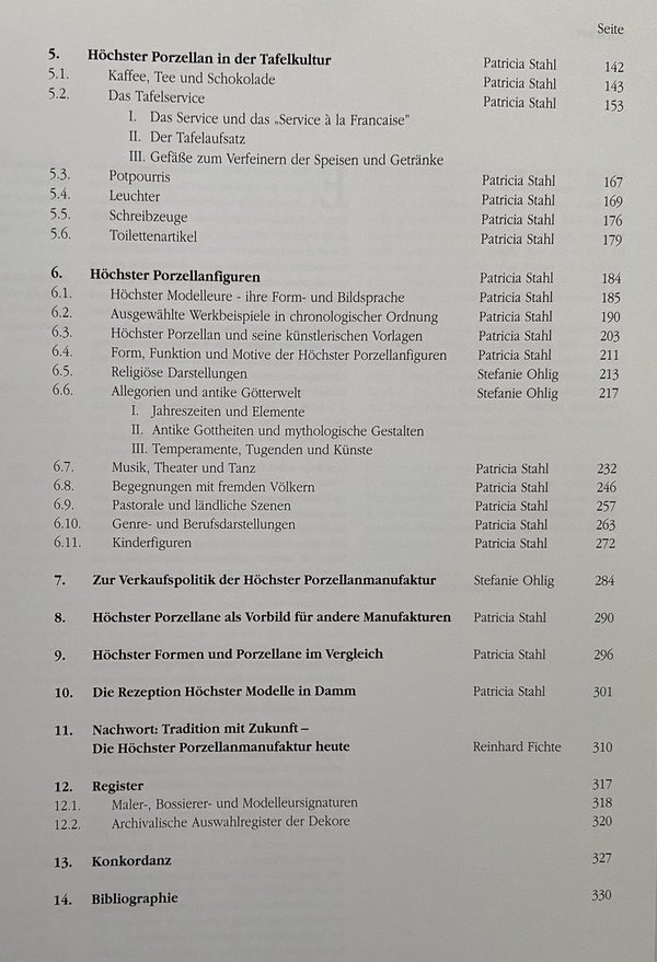 Höchster Porzellan 1746-1796. Edition Braus. Patricia Stahl.